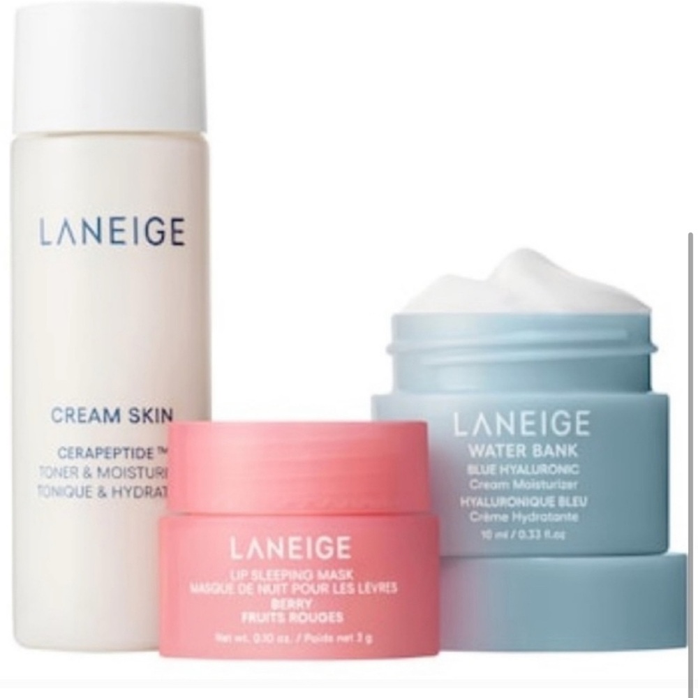 LANEIGE Skincare Set - Cream, Pink, Blue